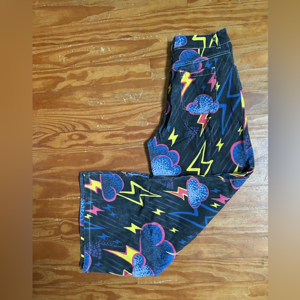 Wide Leg Cloud Lightning Pants - image 2